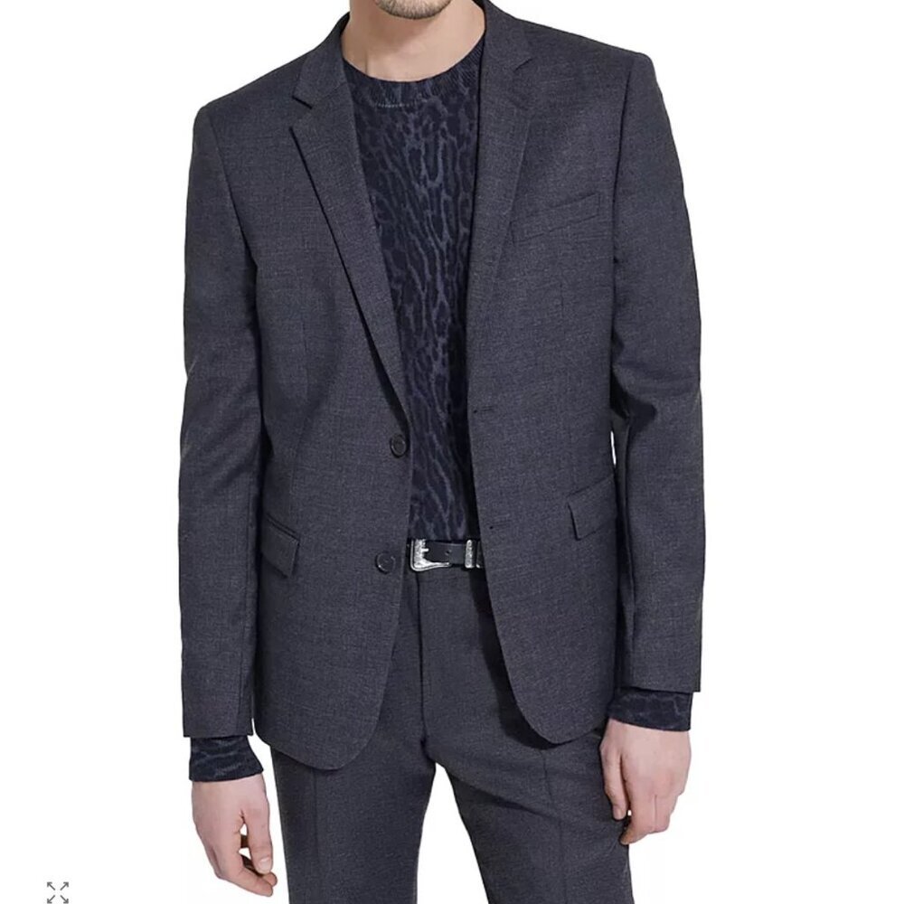 NWT The Kooples Starry Sky Checked Wool Blazer Sz 40